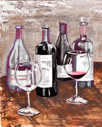 Framed Drink At The Wine Bar Print