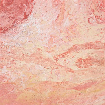Framed Modern Peach Flow II Print