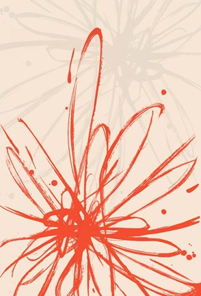 Framed Mandarin Burst I Print