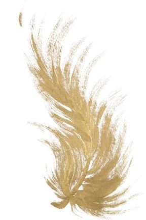 Framed Gold Feather II Print