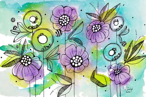 Framed Vibrant Garden Beauties Print