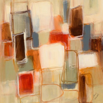 Framed Peaceful Prelude Square II Print