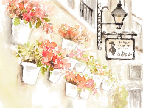 Framed Paris Flowerpots Print