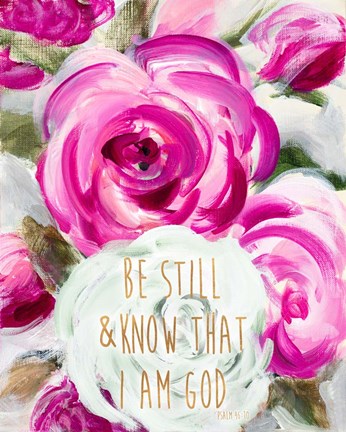 Framed Be Still Summer Garden Print