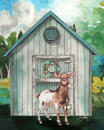 Framed Goat Shed I Print