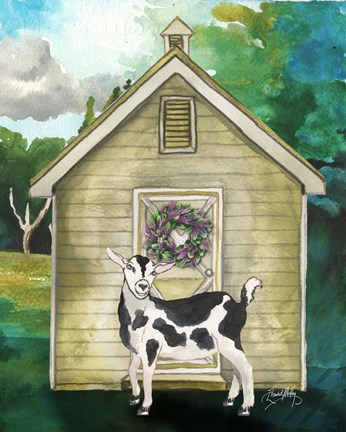 Framed Goat Shed II Print