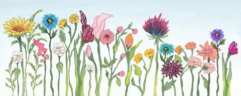 Framed Swaying Blooms II Print
