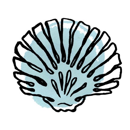 Framed Coastal Contours I Print