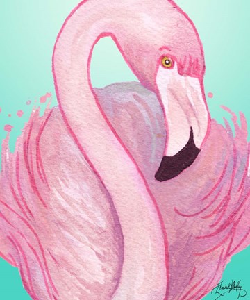 Framed Flamingo Portrait Print