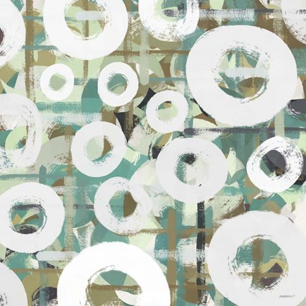 Framed White Spheres II Print