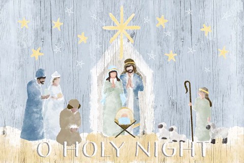 Framed O Holy Night Nativity Print