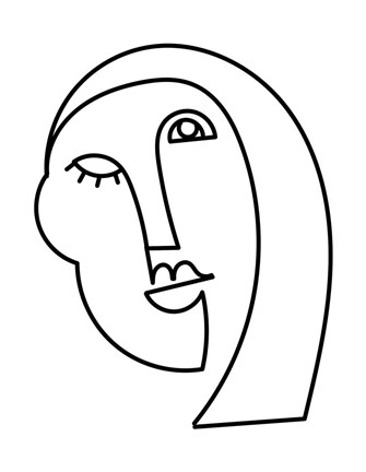 Framed Linear Character II Print