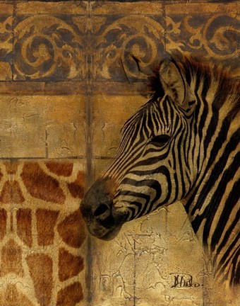 Framed Elegant Safari I (Zebra) Print