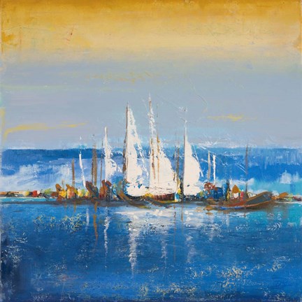 Framed Blue Ocean II Print