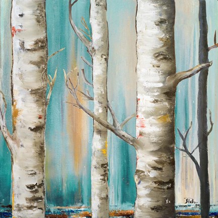 Framed Birch Forest I Print