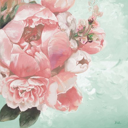 Framed Pink Peonies I Print