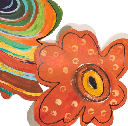 Framed Collage Flowers III Print