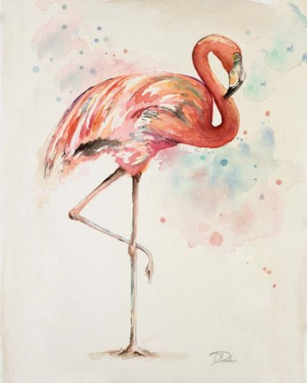 Framed Flamingo II Print