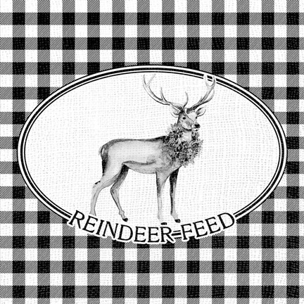 Framed Reindeer Feed Print