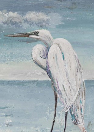 Framed Great Egret Standing Print