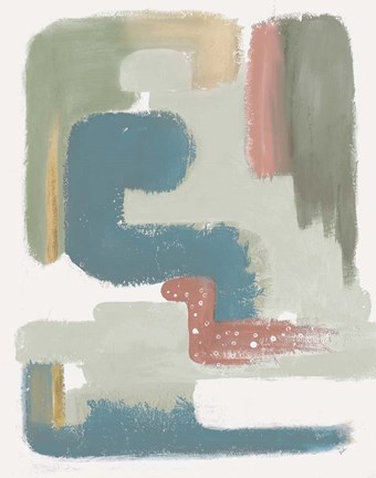 Framed Maroon Bird Abstract Print