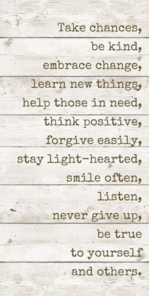 Framed Take Chances Print