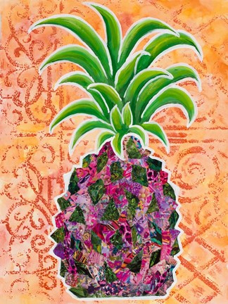 Framed Pineapple Collage II Print