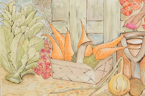 Framed Garden Vegetables Print