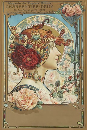 Framed Charpentier - Deny French Art Store Hingre, Louis Theophile 1890 Print