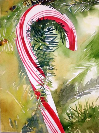Framed Candy Cane Print