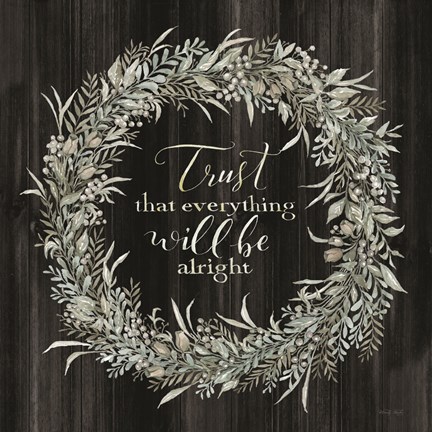 Framed Trust Wreath Print