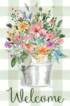 Framed Welcome Flowers Print