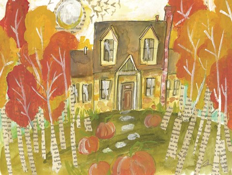 Framed Trick or Treat House Print
