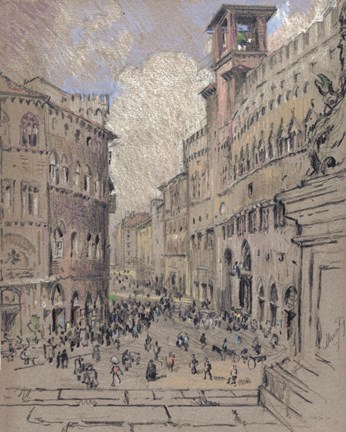 Framed City Square Print