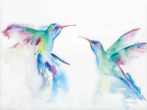 Framed Hummingbirds I Print