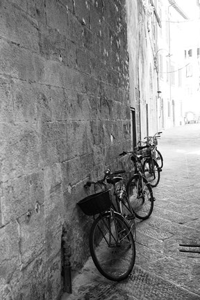 Framed Bicycles in the Alley Print