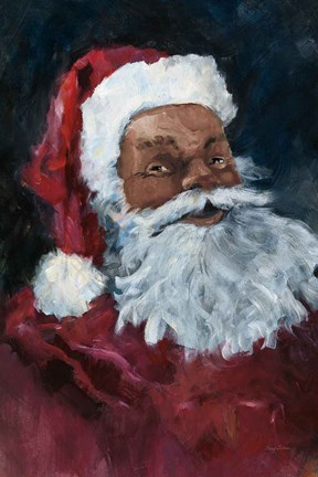 Framed Jolly Santa II Crop Print