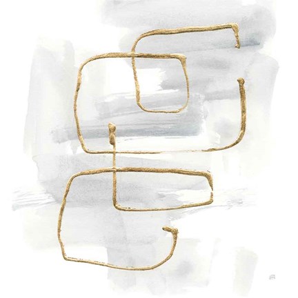 Framed Cool Gray Gold II Print