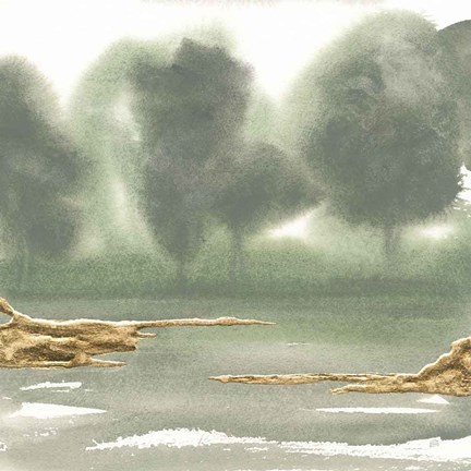 Framed Gold Earth VI Print