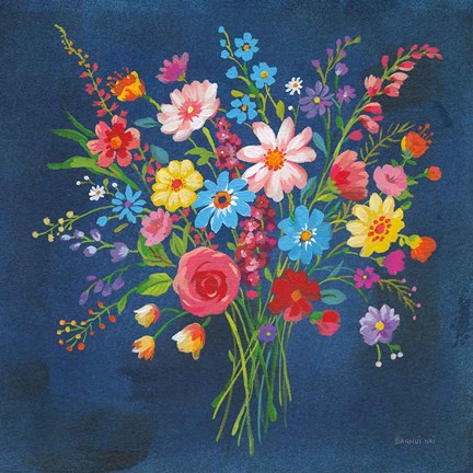 Framed Selection of Wildflowers Print
