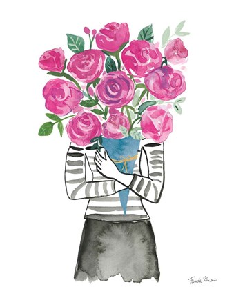 Framed Roses are Pink Print