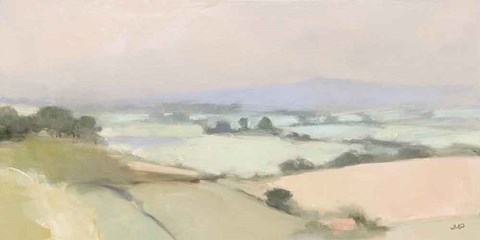 Framed Dream Valley I Neutral Crop Print