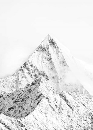 Framed Mountain Top White Print