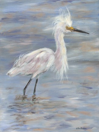 Framed Egret Print
