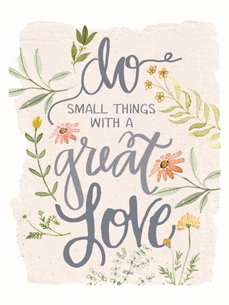 Framed Great Love Flowers Print