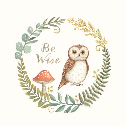 Framed Be Wise Owl Print