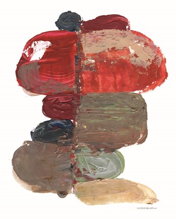 Framed Rocks by Water Print