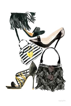 Framed Glitz and Glam IV Print