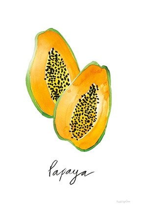 Framed Papayas Print