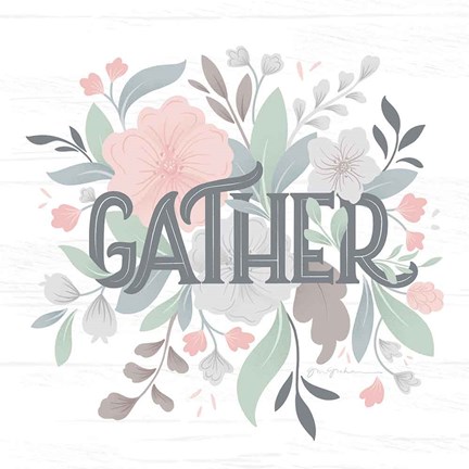 Framed Farmhouse Floral I Print